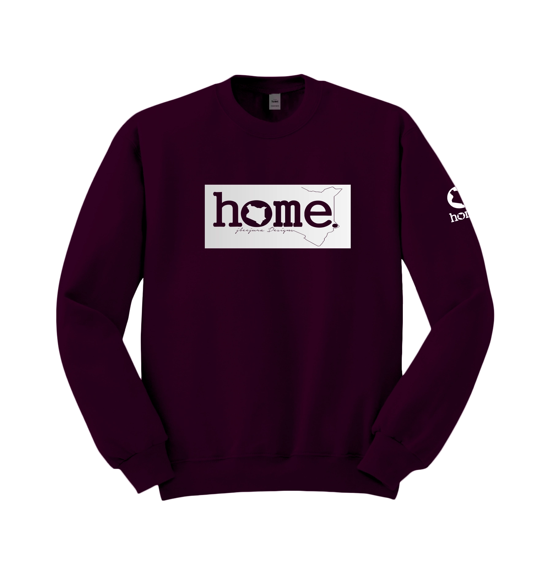 home_254 CLARET SWEATSHIRT WITH A SILVER CLASSIC PRINT