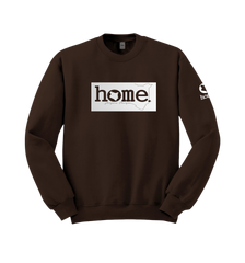 home_254 DARK BROWN SWEATSHIRT (HEAVY FABRIC) WITH A SILVER CLASSIC PRINT