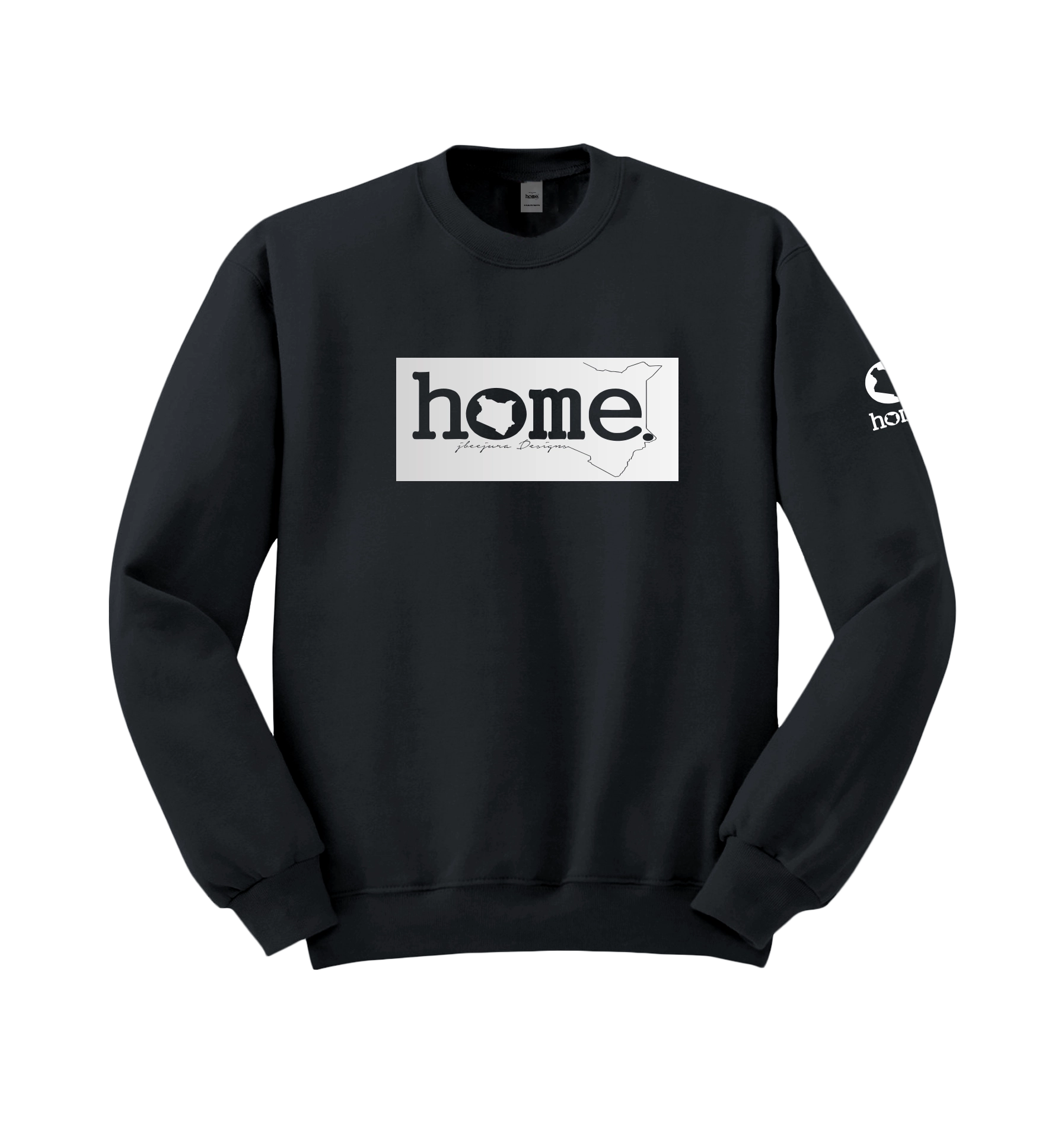 home_254 DARK GREY SWEATSHIRT (MID-HEAVY FABRIC) WITH A SILVER CLASSIC PRINT