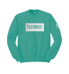 home_254 DEEP TURQUOISE SWEATSHIRT WITH A SILVER CLASSIC PRINT