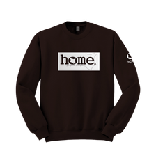 home_254 ESPRESSO SWEATSHIRT (HEAVY FABRIC) WITH A SILVER CLASSIC PRINT