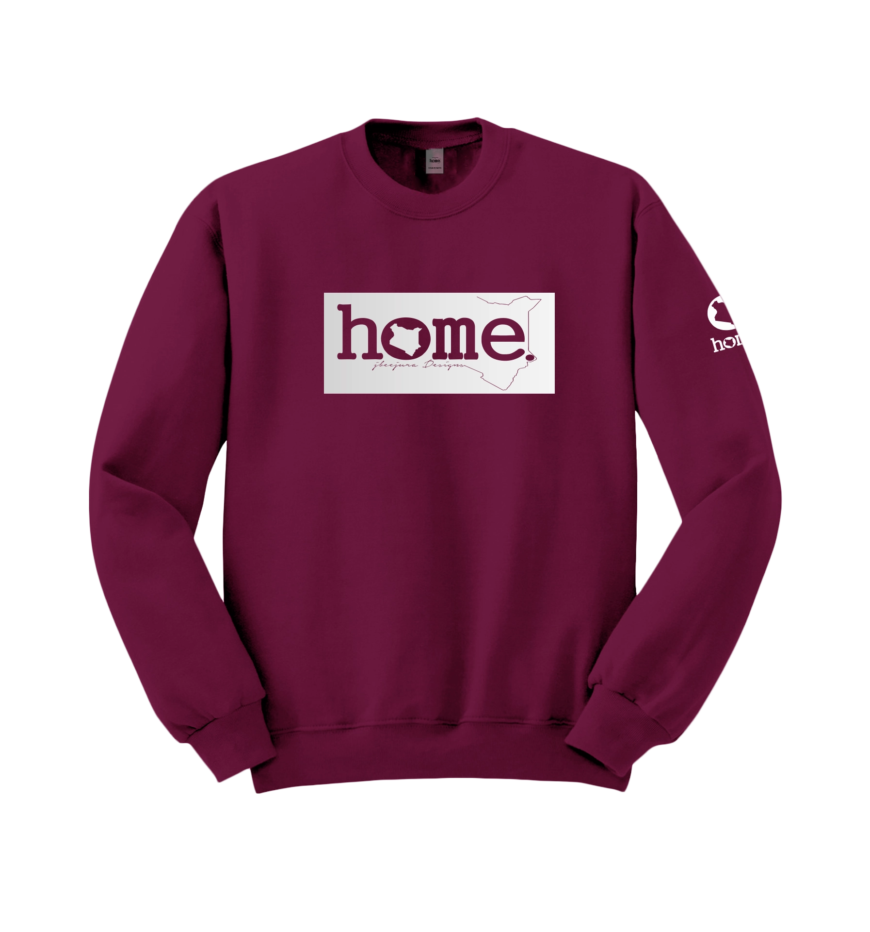 home_254 FUCHSIA SWEATSHIRT (HEAVY FABRIC) WITH A SILVER CLASSIC PRINT