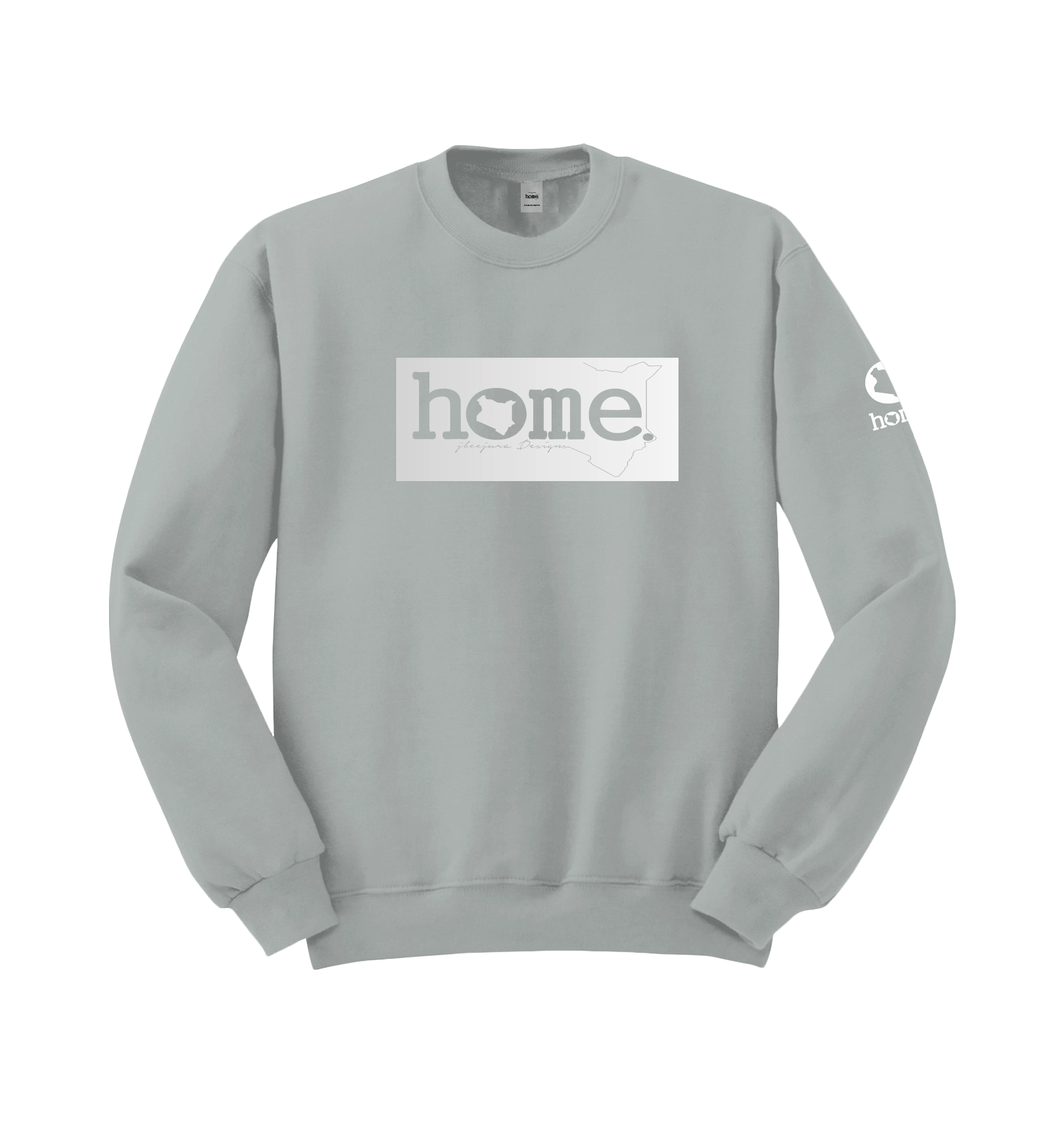 home_254 GRAVEL SWEATSHIRT (MID-HEAVY FABRIC) WITH A SILVER CLASSIC PRINT