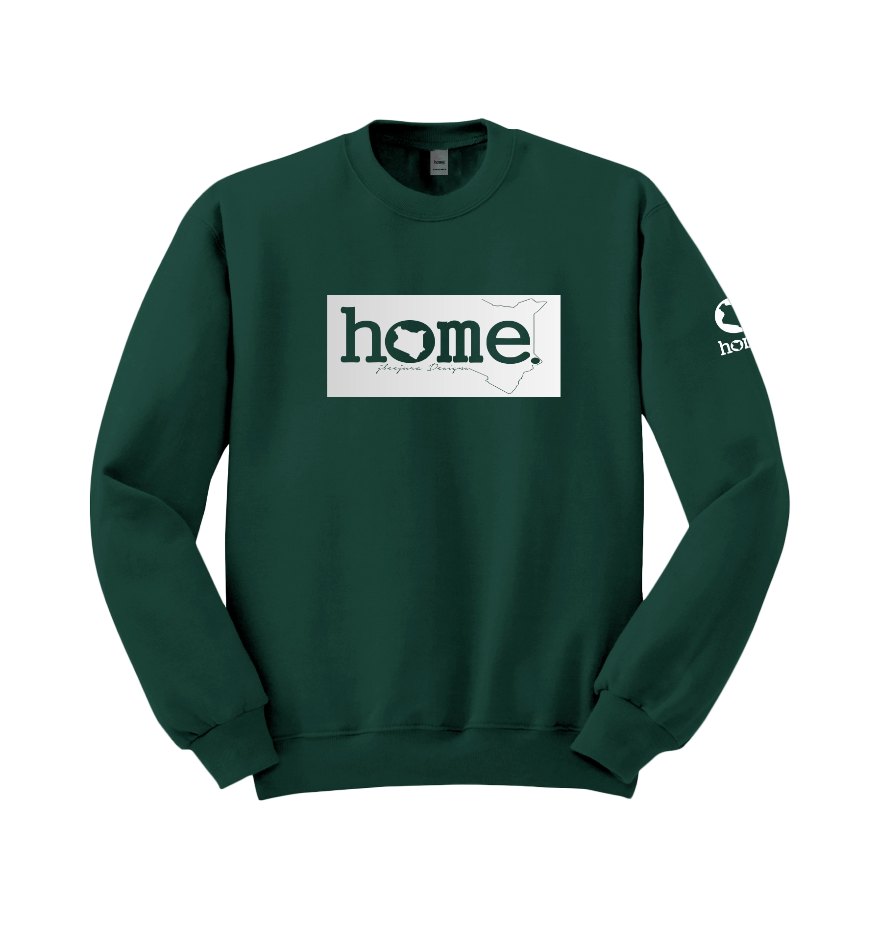 home_254 HUNTER GREEN SWEATSHIRT (NUVETRA™ HEAVY) WITH A SILVER CLASSIC PRINT