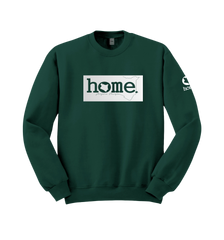 home_254 HUNTER GREEN SWEATSHIRT (MID-HEAVY FABRIC) WITH A SILVER CLASSIC PRINT