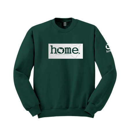 home_254 HUNTER GREEN SWEATSHIRT (NUVETRA™ HEAVY) WITH A SILVER CLASSIC PRINT