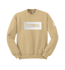 home_254 LIGHT BROWN SWEATSHIRT WITH A SILVER CLASSIC PRINT