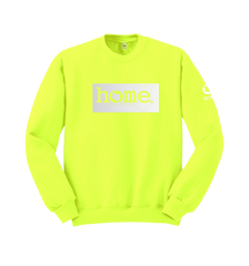 home_254 LIME GREEN SWEATSHIRT (HEAVY FABRIC) WITH A SILVER CLASSIC PRINT