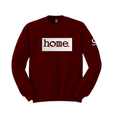 home_254 MAROON RED SWEATSHIRT WITH A SILVER CLASSIC PRINT