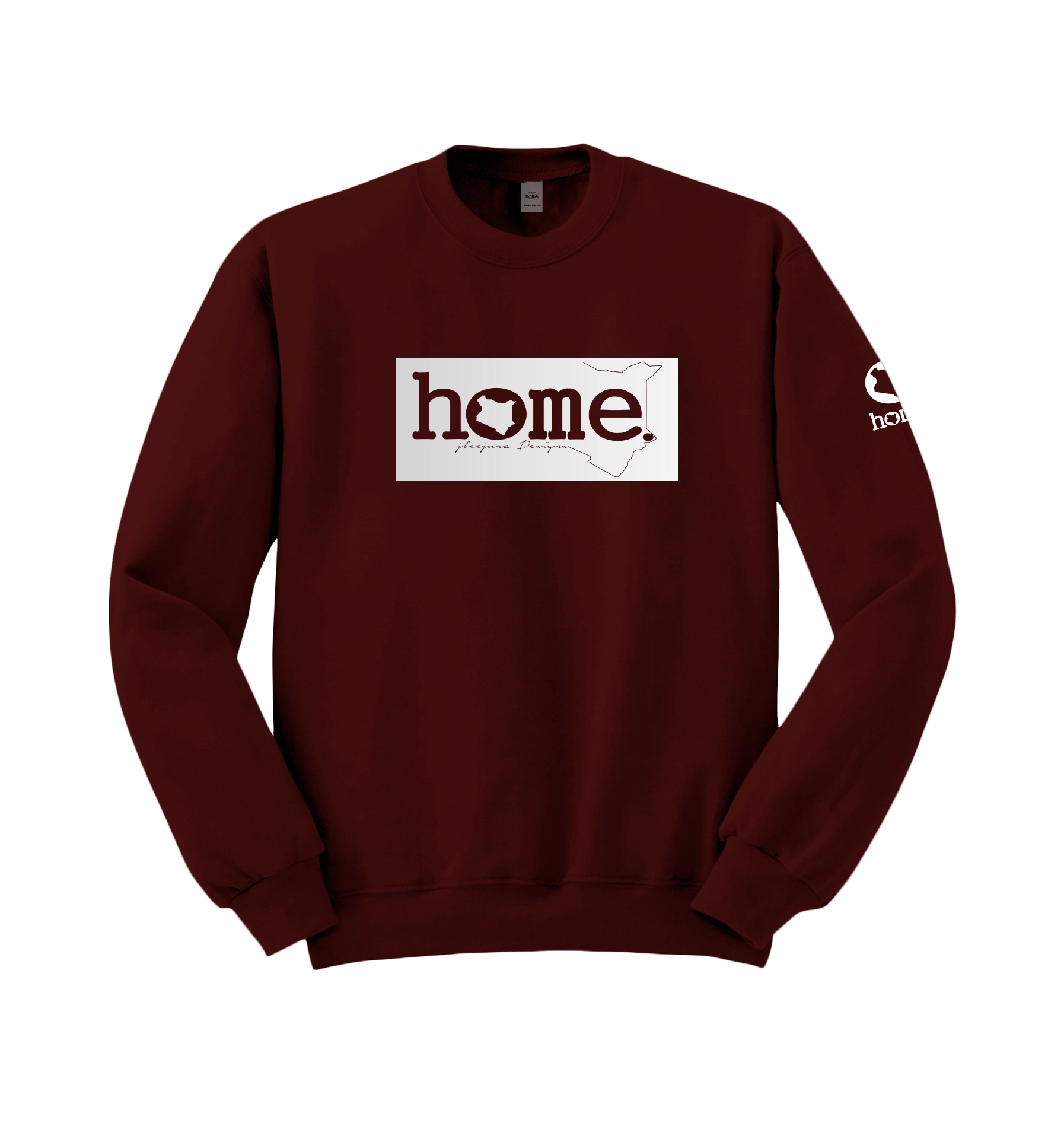 home_254 MAROON SWEATSHIRT (MID-HEAVY FABRIC) WITH A SILVER CPRINT