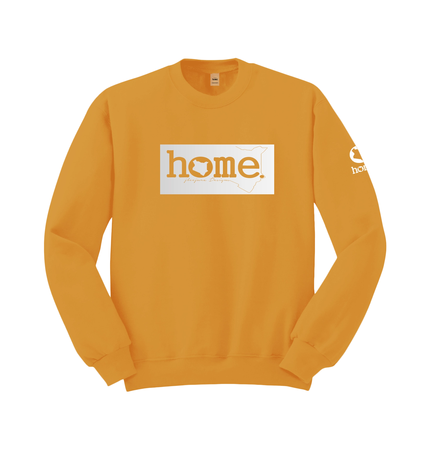 home_254 MUSTARD YELLOW SWEATSHIRT WITH A SILVER  CLASSIC PRINT