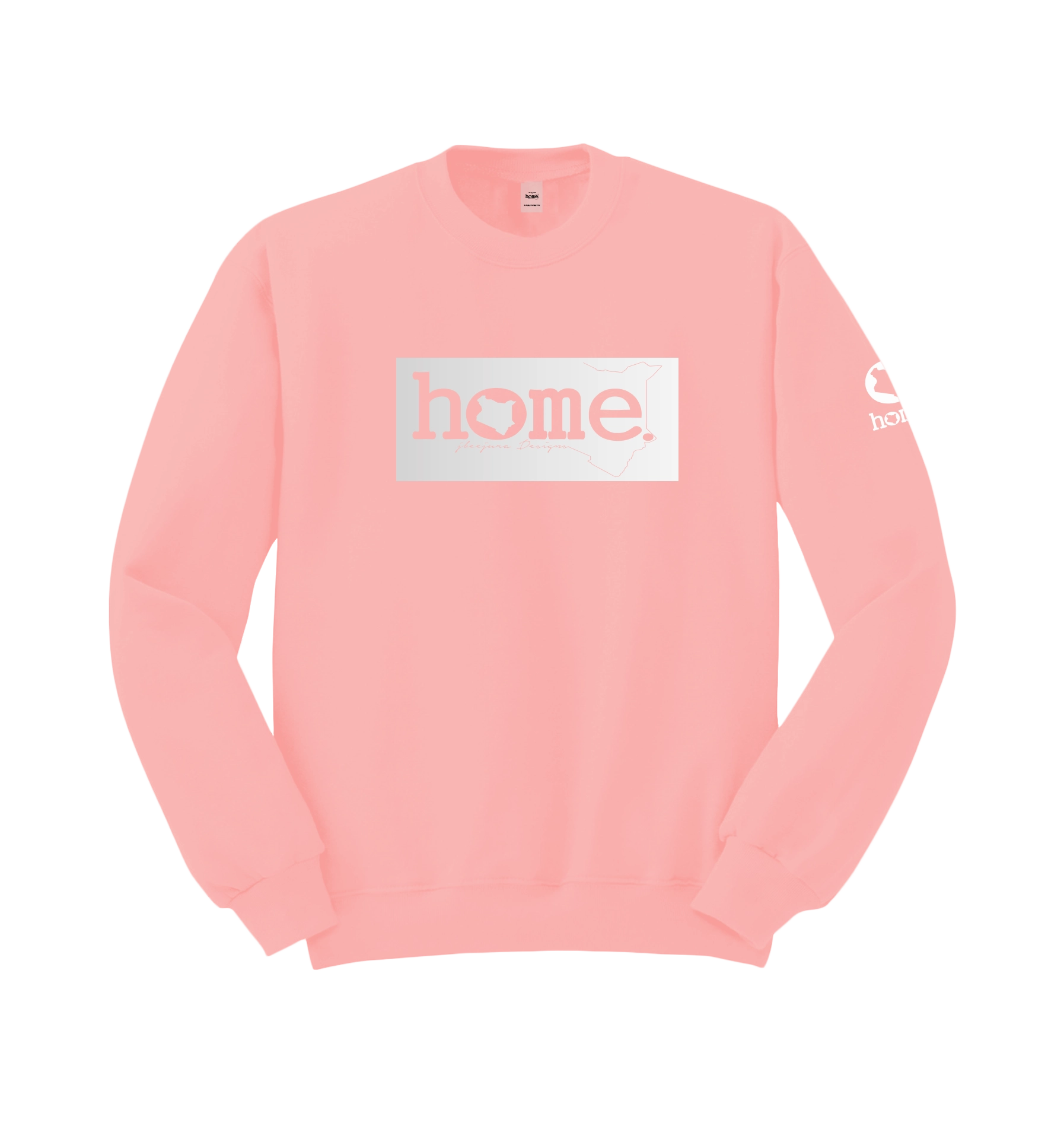 home_254 PEACH SWEATSHIRT (HEAVY FABRIC) WITH A SILVER CLASSIC PRINT