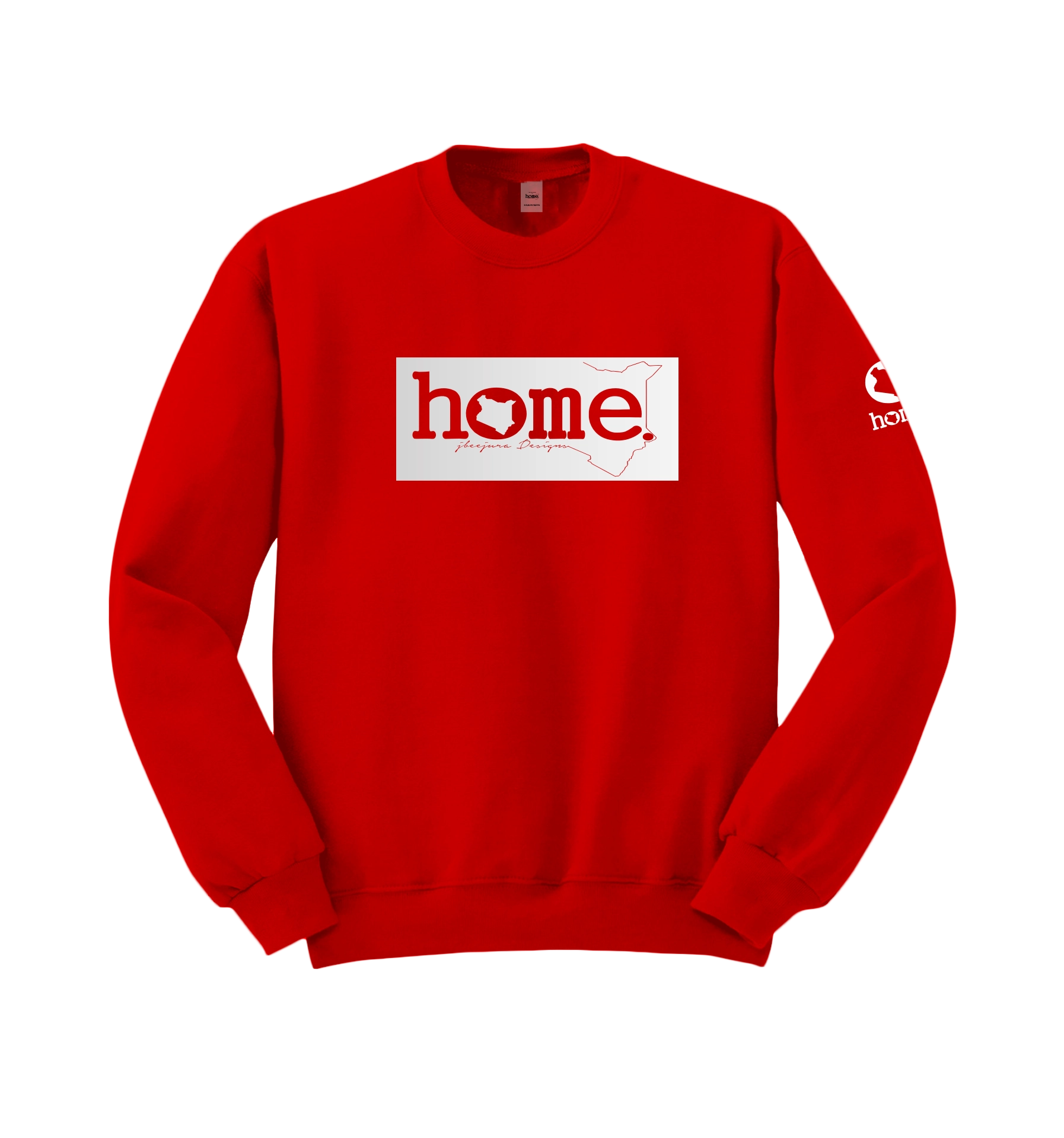 home_254 RED SWEATSHIRT WITH A SILVER CLASSIC PRINT