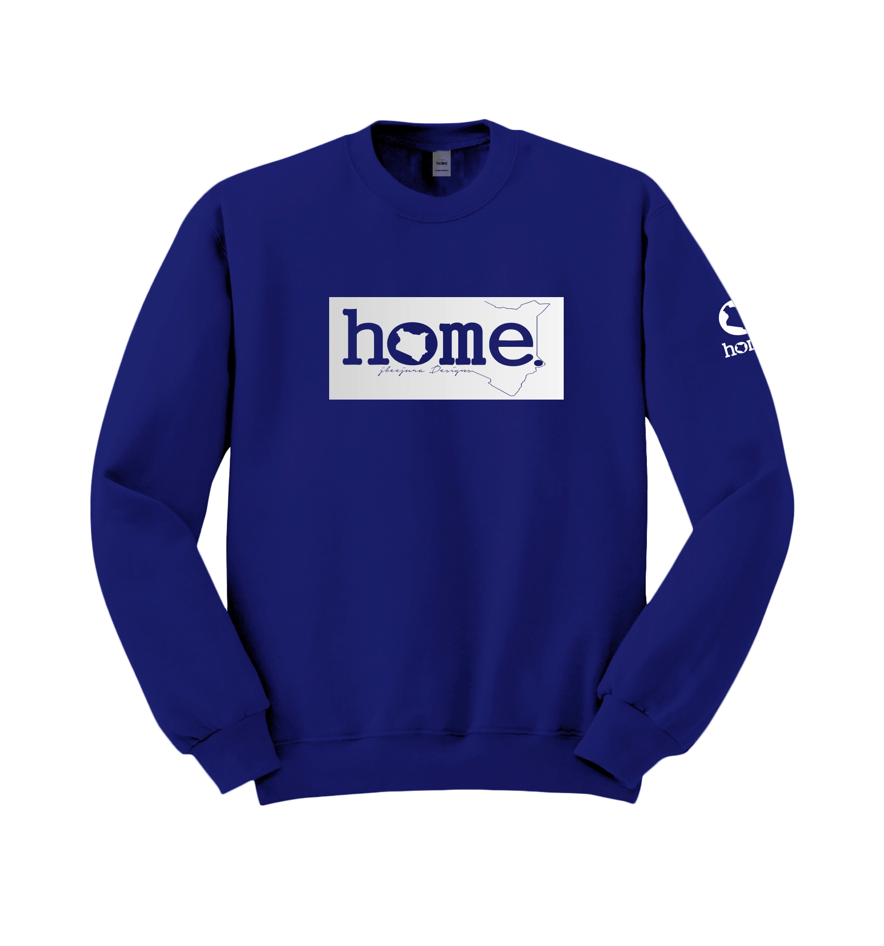 home_254 ROYAL BLUE SWEATSHIRT (HEAVY FABRIC) WITH A SILVER CLASSIC PRINT