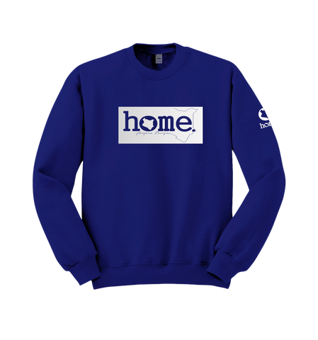 home_254 ROYAL BLUE SWEATSHIRT (HEAVY FABRIC) WITH A SILVER CLASSIC PRINT