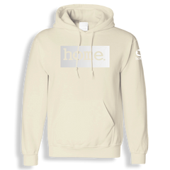 home_254 SOFT BEIGE HOODIE (HEAVY FABRIC) WITH A SILVER CLASSIC PRINT