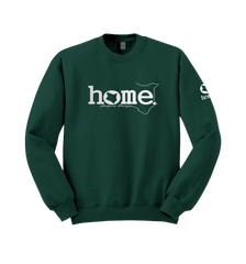 home_254 HUNTER GREEN SWEATSHIRT (MID-HEAVY FABRIC) WITH A SILVER WORDS PRINT