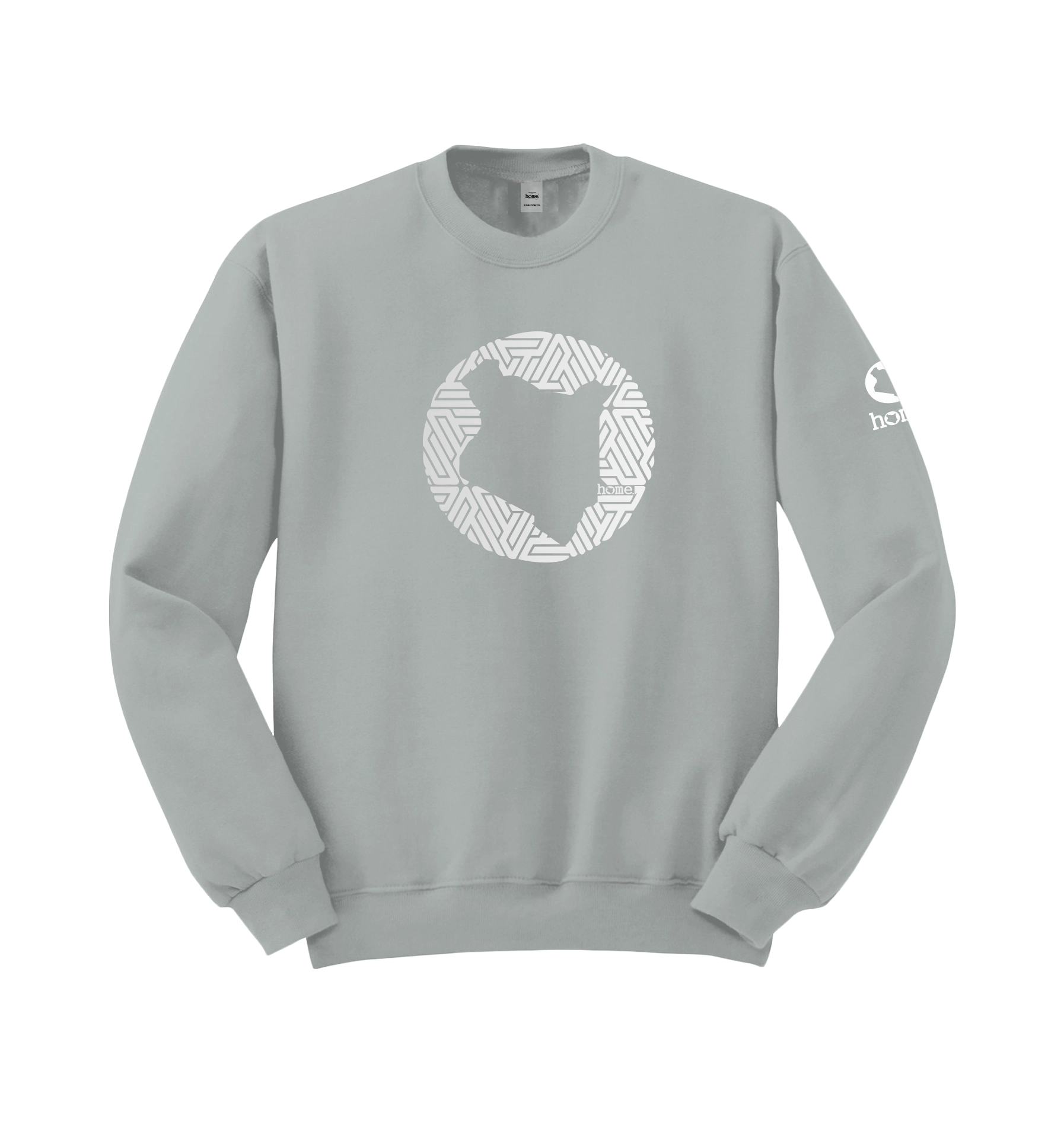 home_254 GRAVEL SWEATSHIRT (MID-HEAVY FABRIC) WITH A SILVER MAP PRINT