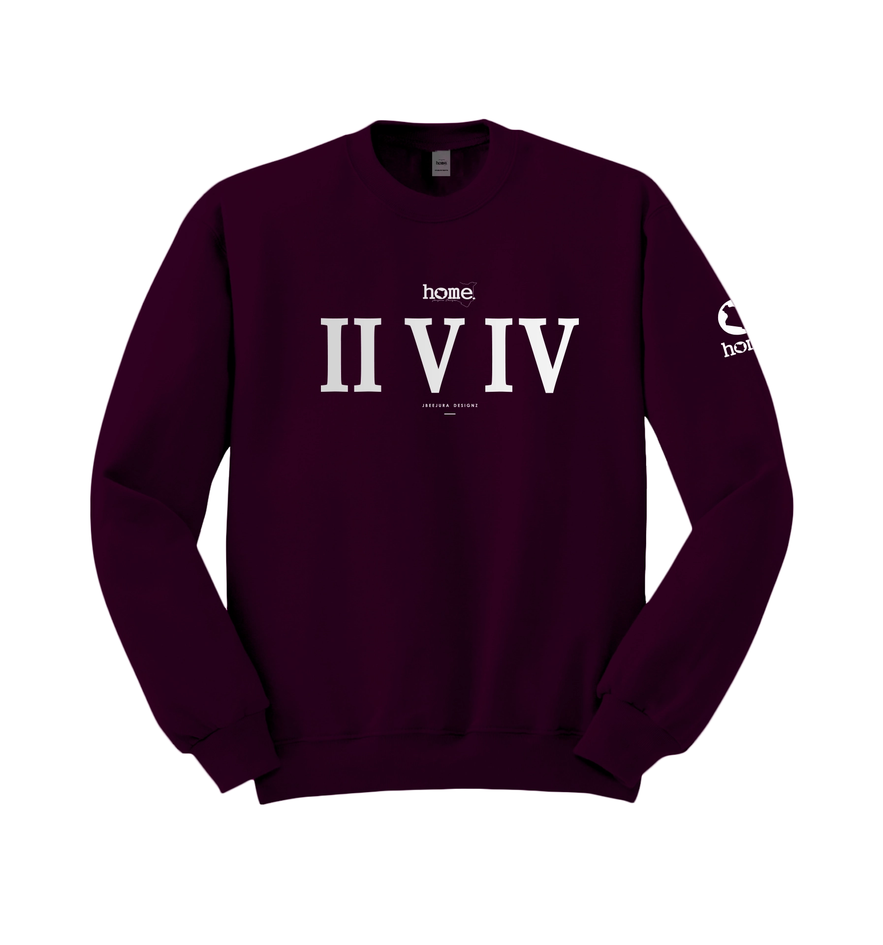 home_254 CLARET SWEATSHIRT WITH A SILVER ROMAN PRINT