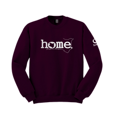 home_254 CLARET SWEATSHIRT WITH A SILVER WORDS PRINT