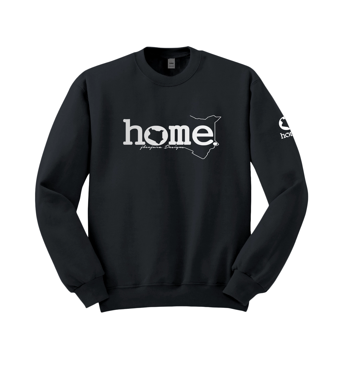 home_254 DARK GREY SWEATSHIRT (HEAVY FABRIC) WITH A SILVER WORDS PRINT