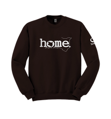 home_254 ESPRESSO SWEATSHIRT (HEAVY FABRIC) WITH A SILVER WORDS PRINT