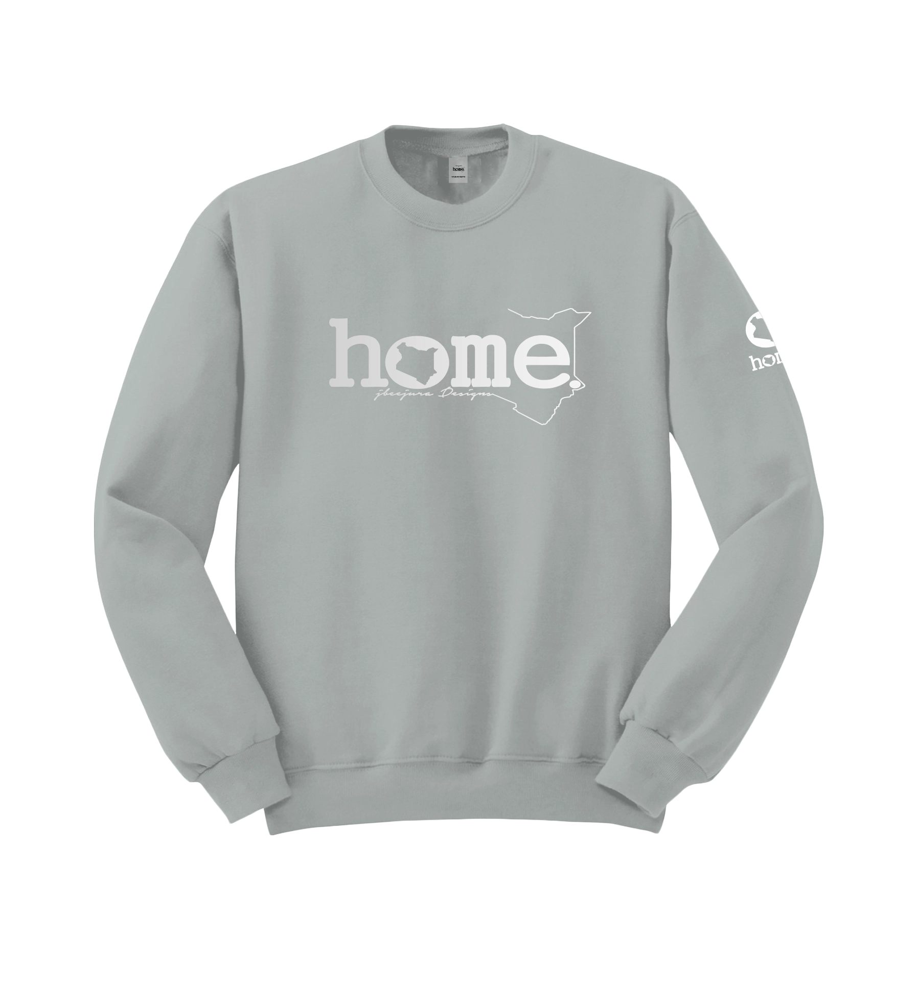 home_254 GRAVEL SWEATSHIRT (MID-HEAVY FABRIC) WITH A SILVER WORDS PRINT