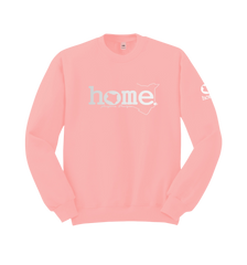 home_254 PEACH SWEATSHIRT (HEAVY FABRIC) WITH A SILVER WORDS PRINT