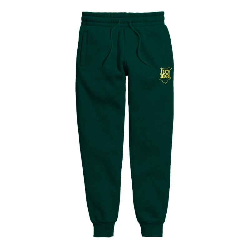 home_254 HUNTER GREEN NUVETRA™ MENS SWEATPANTS WITH A GOLD PRINT