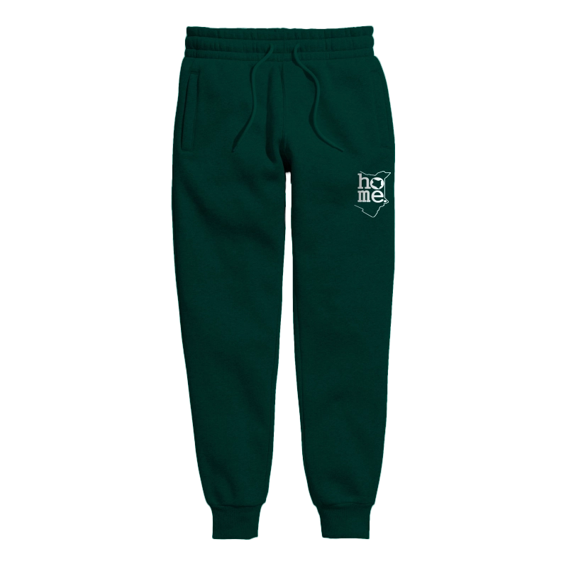 home_254 HUNTER GREEN NUVETRA™ MENS SWEATPANTS WITH A SILVER PRINT