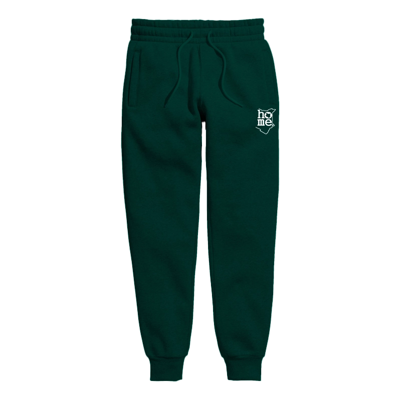 home_254 HUNTER GREEN NUVETRA™ MENS SWEATPANTS WITH A WHITE PRINT