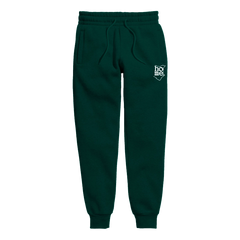 home_254 HUNTER GREEN NUVETRA™ WOMENS SWEATPANTS WITH A WHITE PRINT