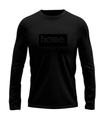 home_254 LONG-SLEEVED BLACK T-SHIRT WITH A BLACK CLASSIC PRINT – COTTON PLUS FABRIC