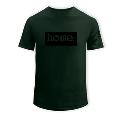 home_254 KIDS SHORT-SLEEVED FOREST GREEN T-SHIRT WITH A BLACK CLASSIC PRINT – COTTON PLUS FABRIC