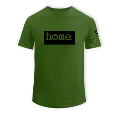 home_254 SHORT-SLEEVED JUNGLE GREEN T-SHIRT WITH A BLACK CLASSIC PRINT – COTTON PLUS FABRIC