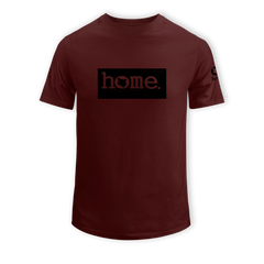 home_254 KIDS SHORT-SLEEVED MAROON T-SHIRT WITH A BLACK CLASSIC PRINT – COTTON PLUS FABRIC