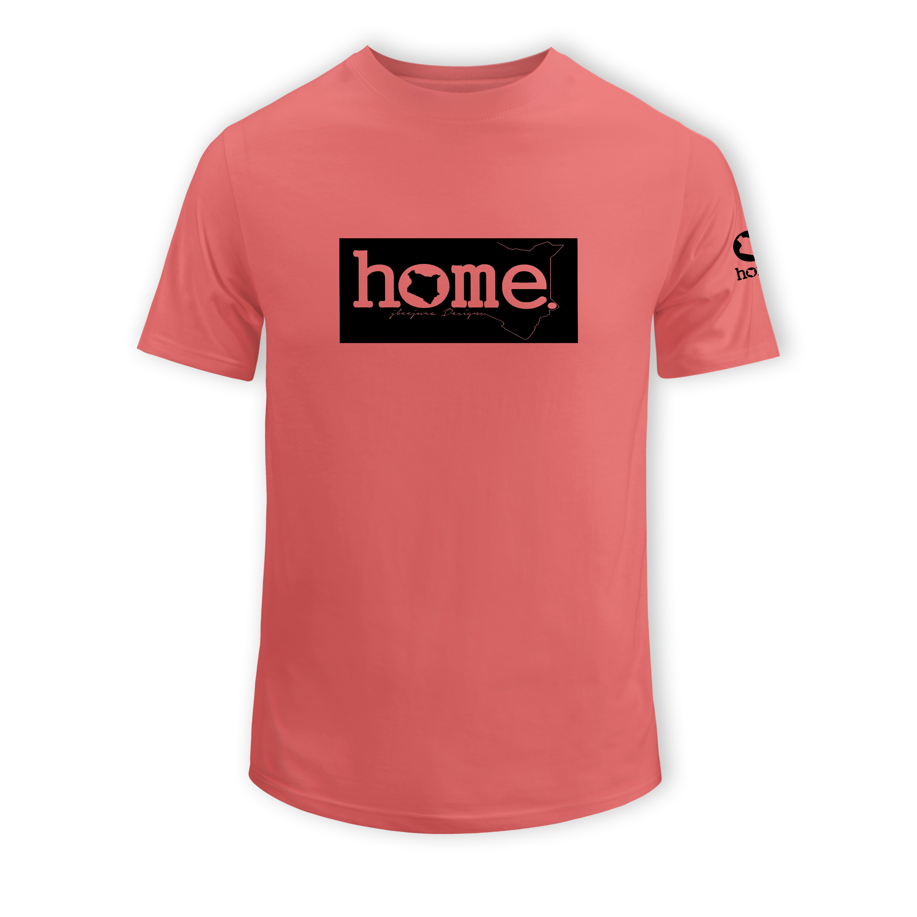 home_254 SHORT-SLEEVED MULBERRY T-SHIRT WITH A BLACK CLASSIC PRINT – COTTON PLUS FABRIC