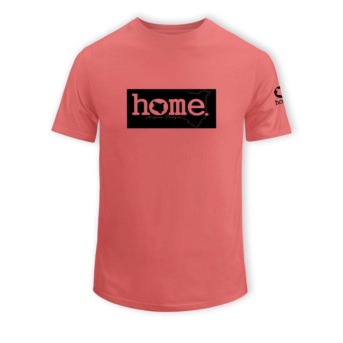 home_254 SHORT-SLEEVED MULBERRY T-SHIRT WITH A BLACK CLASSIC PRINT – COTTON PLUS FABRIC