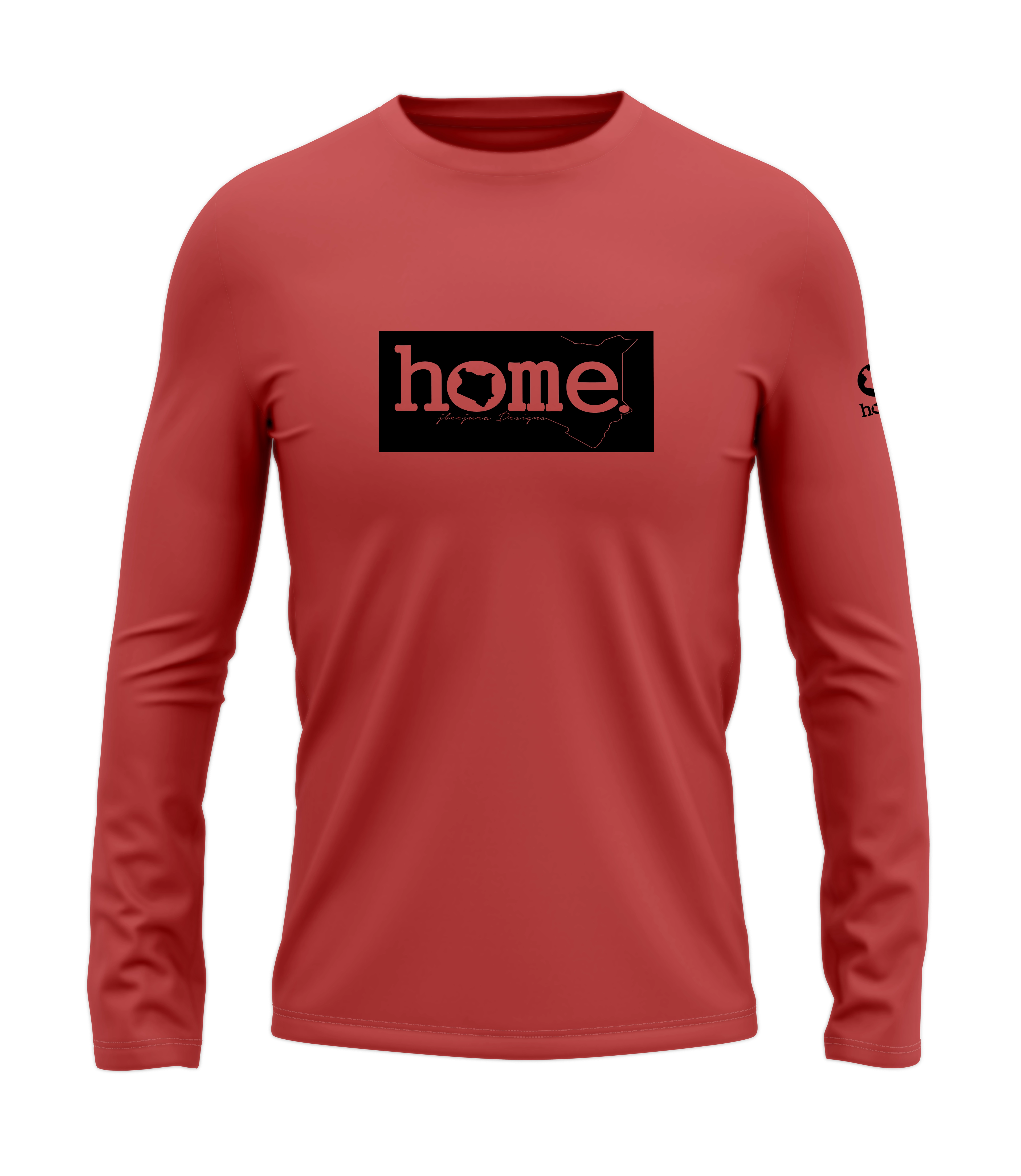 home_254 LONG-SLEEVED MULBERRY T-SHIRT WITH A BLACK CLASSIC PRINT – COTTON PLUS FABRIC