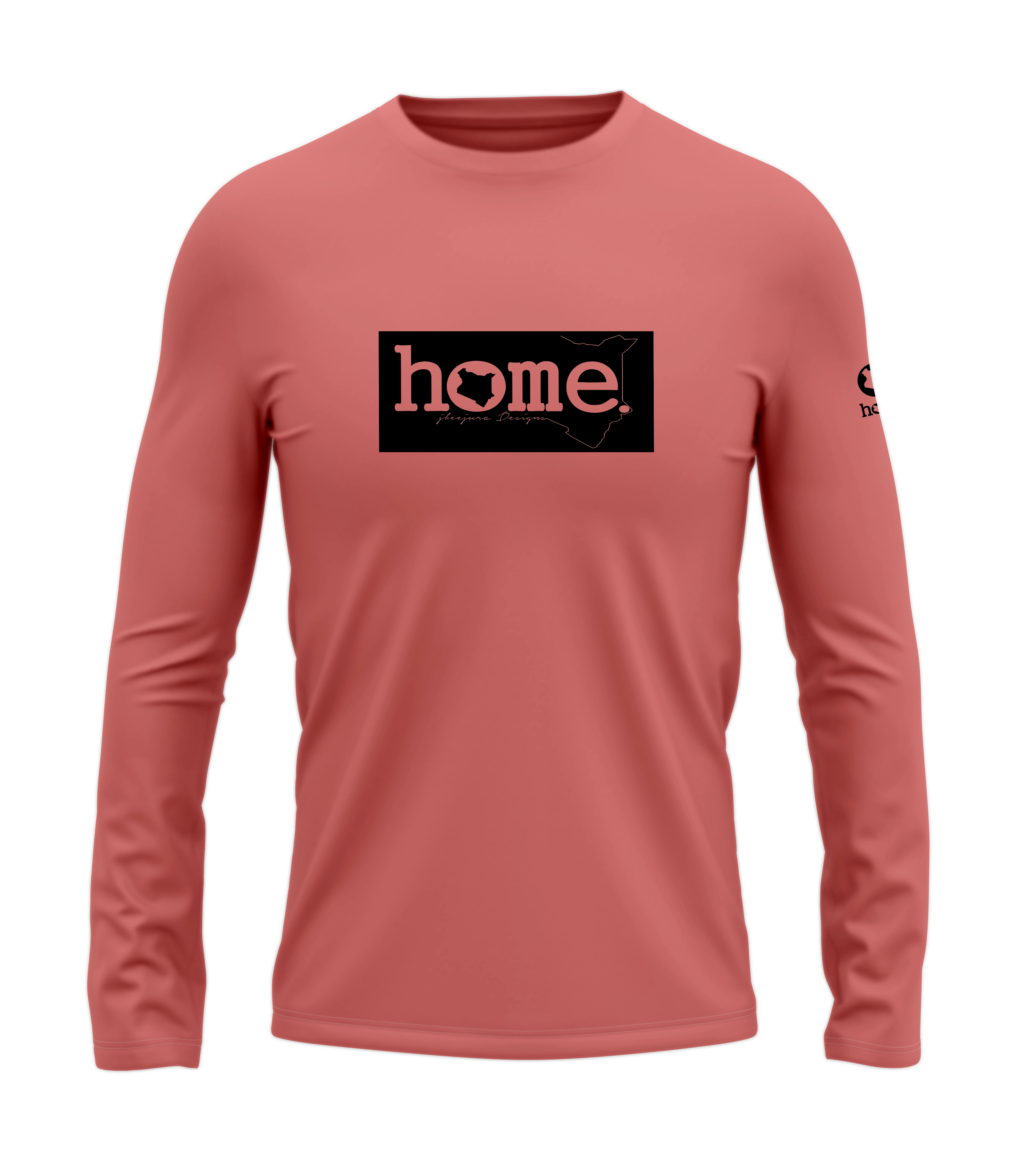 home_254 LONG-SLEEVED MULBERRY T-SHIRT WITH A BLACK CLASSIC PRINT – COTTON PLUS FABRIC