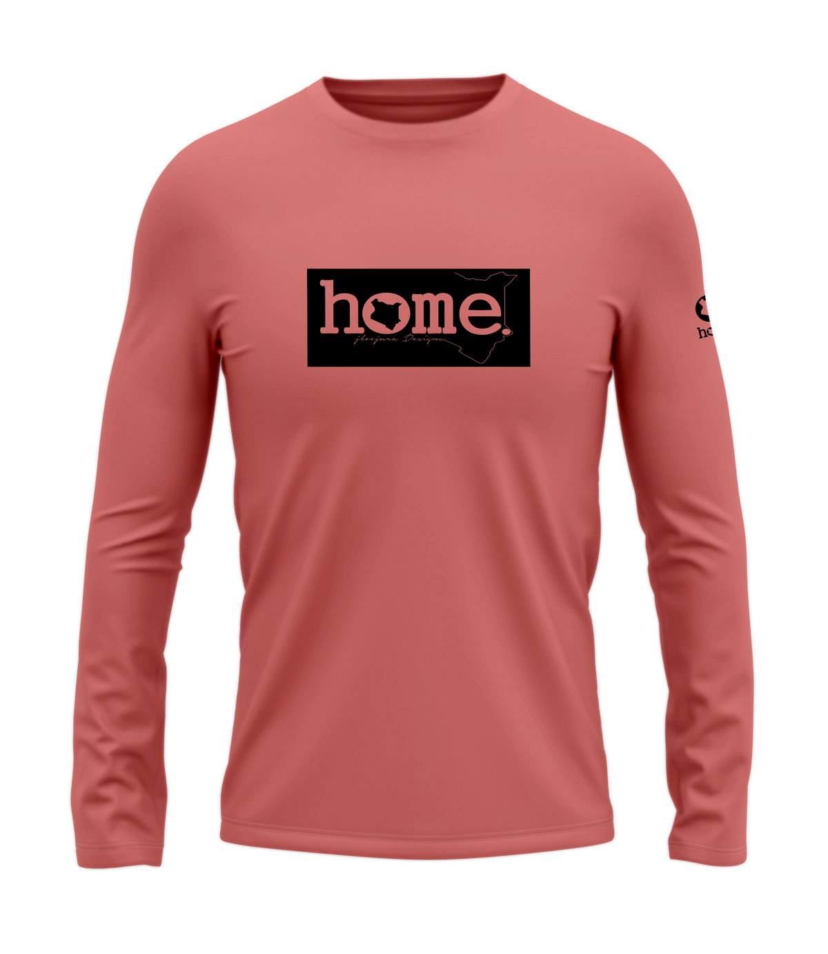 home_254 LONG-SLEEVED MULBERRY T-SHIRT WITH A BLACK CLASSIC PRINT – COTTON PLUS FABRIC