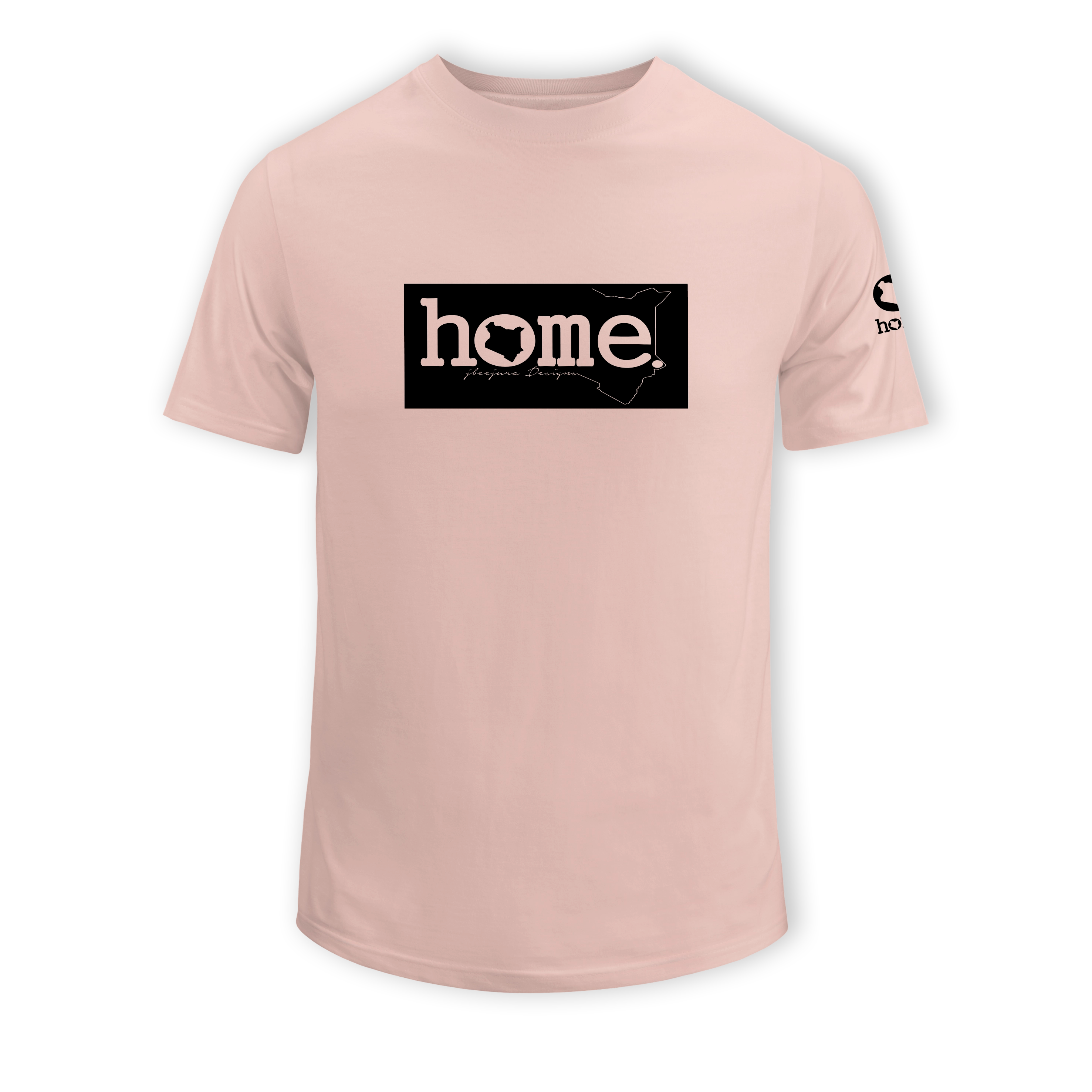 home_254 KIDS SHORT-SLEEVED PEACH T-SHIRT WITH A BLACK CLASSIC PRINT – COTTON PLUS FABRIC