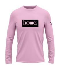home_254 LONG-SLEEVED PINK T-SHIRT WITH A BLACK CLASSIC PRINT – COTTON PLUS FABRIC