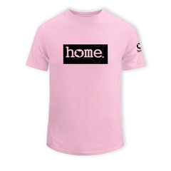 home_254 KIDS SHORT-SLEEVED PINK T-SHIRT WITH A BLACK CLASSIC PRINT – COTTON PLUS FABRIC