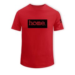 home_254 SHORT-SLEEVED RED T-SHIRT WITH A BLACK CLASSIC PRINT – COTTON PLUS FABRIC