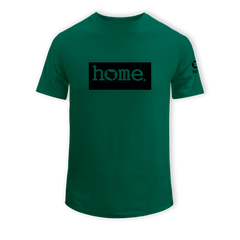 home_254 KIDS SHORT-SLEEVED RICH GREEN T-SHIRT WITH A BLACK CLASSIC PRINT – COTTON PLUS FABRIC