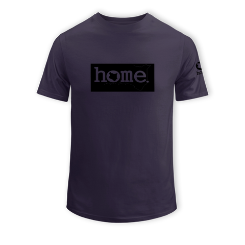 home_254 KIDS SHORT-SLEEVED RICH PURPLE T-SHIRT WITH A BLACK CLASSIC PRINT – COTTON PLUS FABRIC