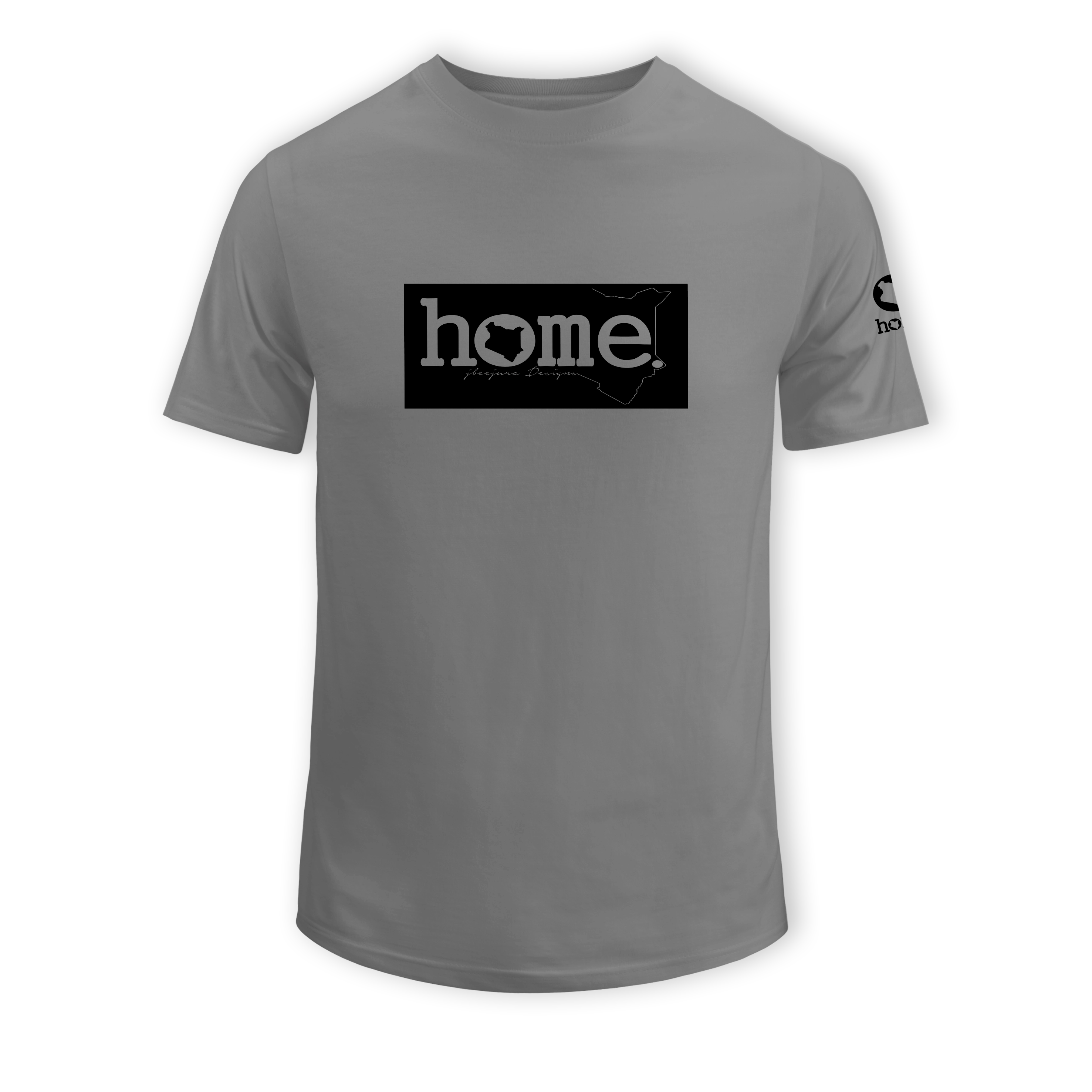 home_254 SHORT-SLEEVED SAGE T-SHIRT WITH A BLACK CLASSIC PRINT – COTTON PLUS FABRIC
