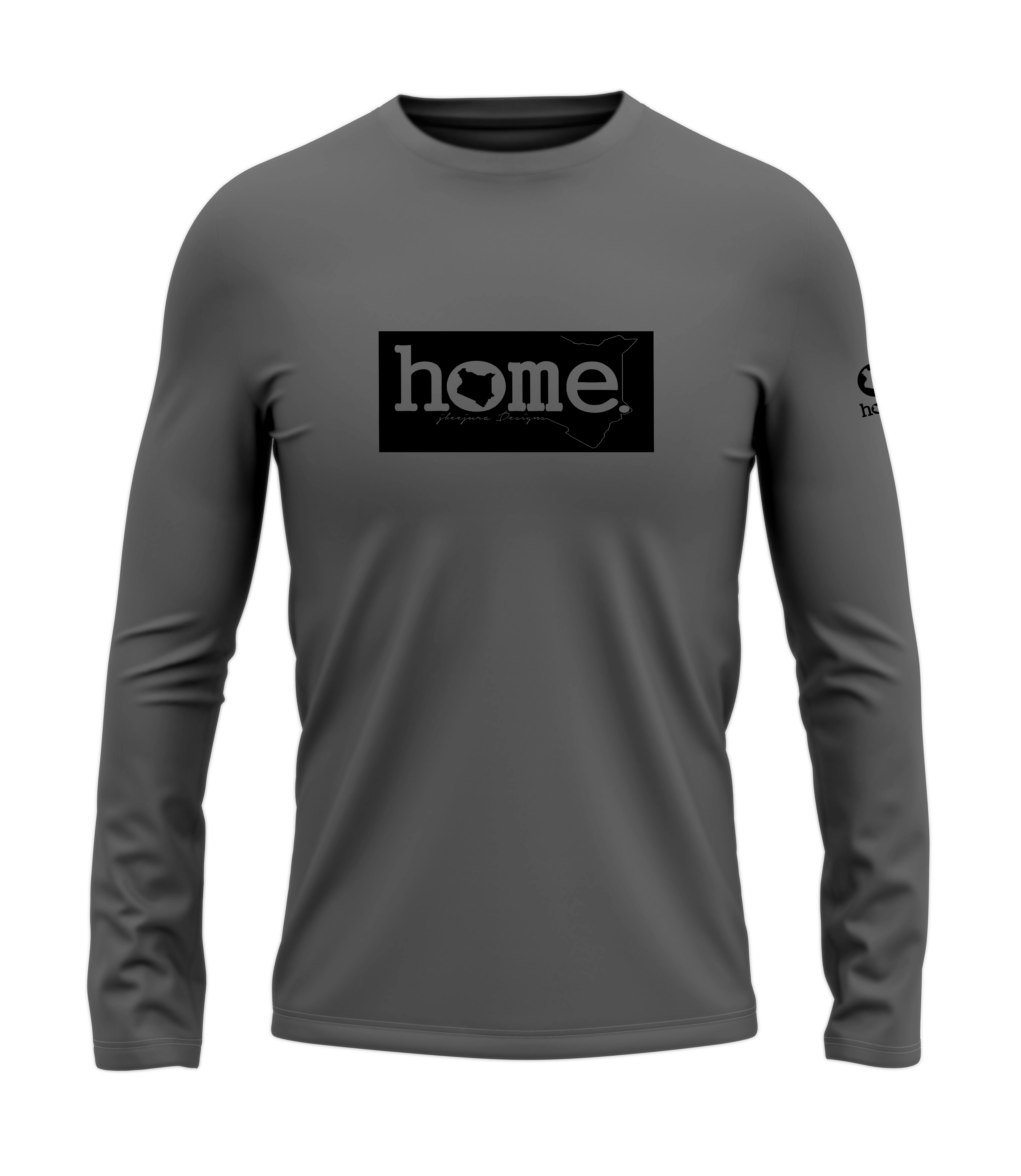 home_254 LONG-SLEEVED SAGE T-SHIRT WITH A BLACK CLASSIC PRINT – COTTON PLUS FABRIC