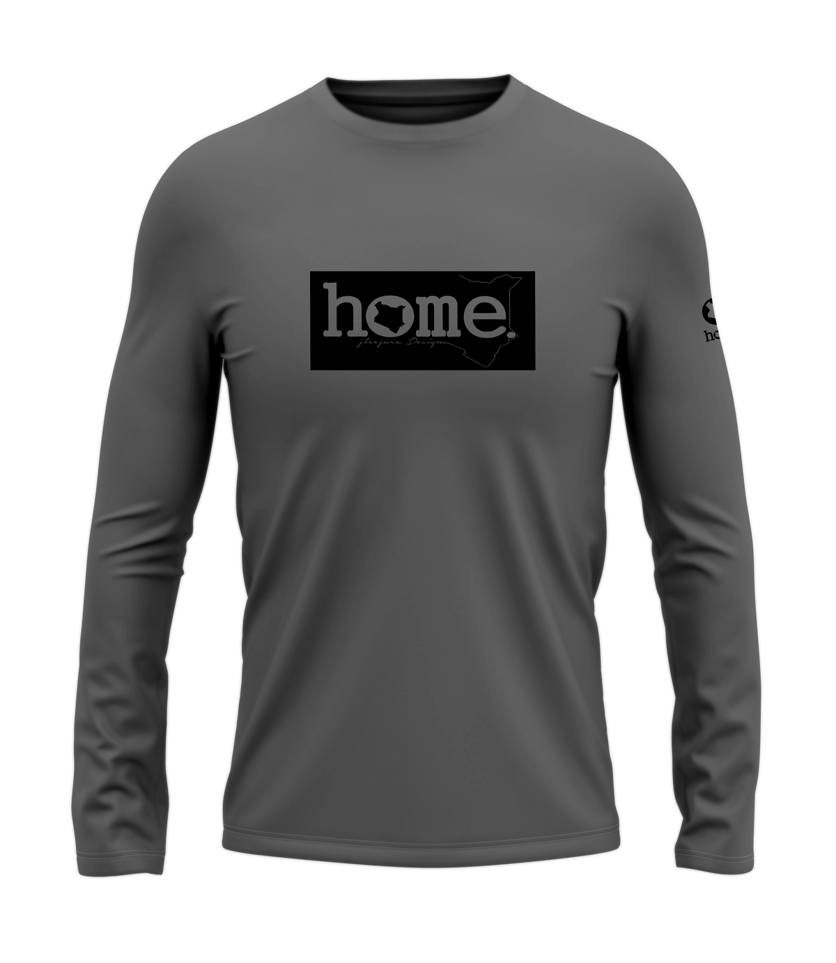 home_254 LONG-SLEEVED SAGE T-SHIRT WITH A BLACK CLASSIC PRINT – COTTON PLUS FABRIC